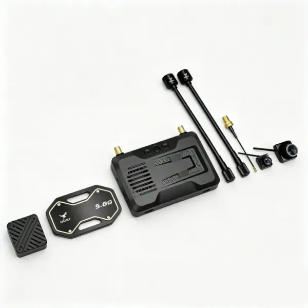HGLRC Draco 1080P 60FPS HD FPV VTX System with 1W Dual Antenna, 15km Range, 60ms Latency, A1 170 / A2 160 Night, HDM1 Ground Unit, 8-36V for Racing Freestyle Long-Range Drone
