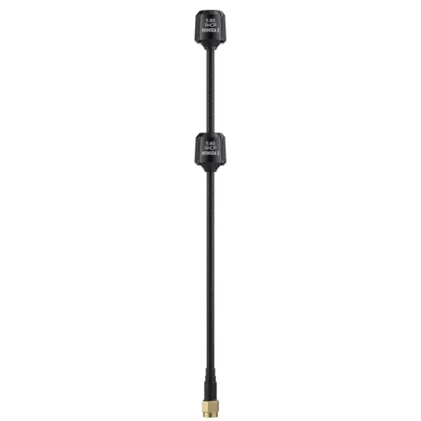 GEPRC Momoda2 5.8GHz DUAL FPV Antenna with Dual-Core RF, 3.8dBi, VSWR 1.43, 85% Efficiency, -25dB, LHCP/RHCP, FPC+PCB, SMA, 170mm, 16.6g for Racing Long-Range Drone