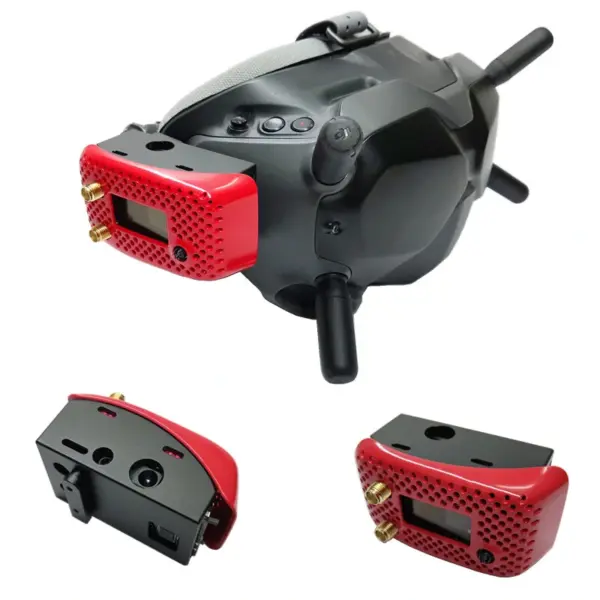 URUAV 5.8GHz RX PORT 3.0 PLUS Digital to Analog Receiver Board Adapter Metal Mounting Case Shell Combo with Low Voltage Alarm for DJI V1 V2 Fatshark FPV Goggles